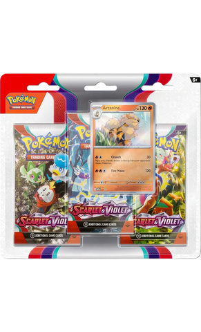 Scarlatto e Violetto: Blister 3-Buste: Arcanine (ENG)
