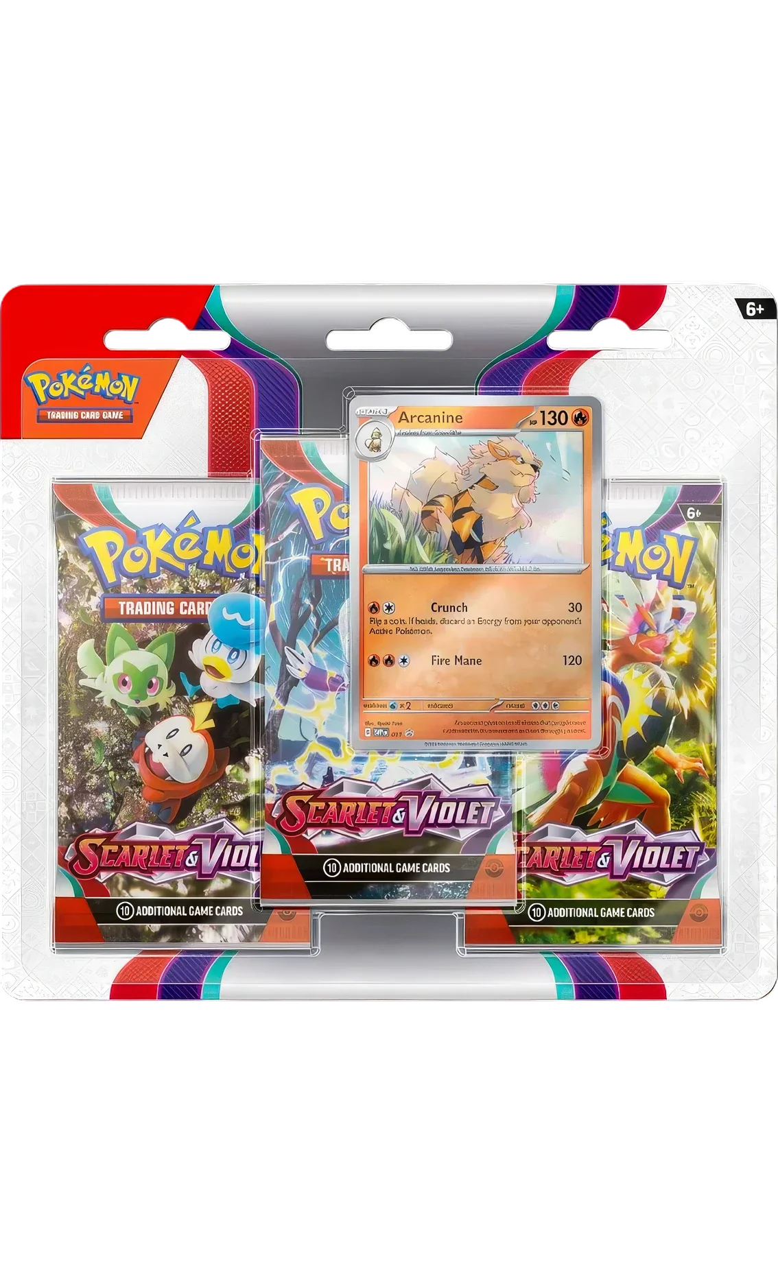 Scarlatto e Violetto: Blister 3-Buste: Arcanine (ENG)